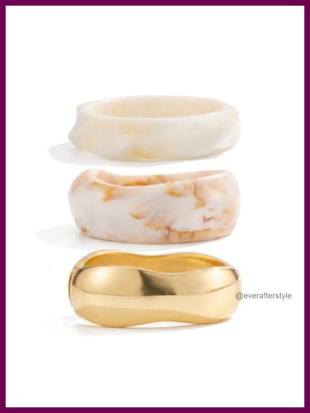 Chunky Acrylic Bangle Bracelets Set for Women Stackable Statement Cuff